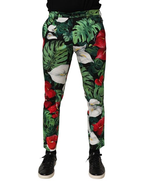 Floral Print Cotton Chino — Multicolor