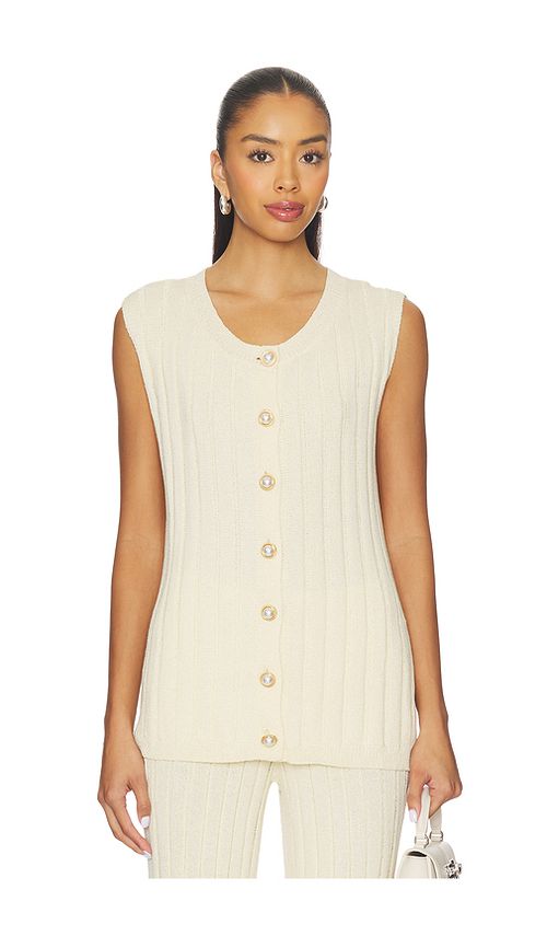SNDYS Baha Ribbed Top in Cream. M. Also in