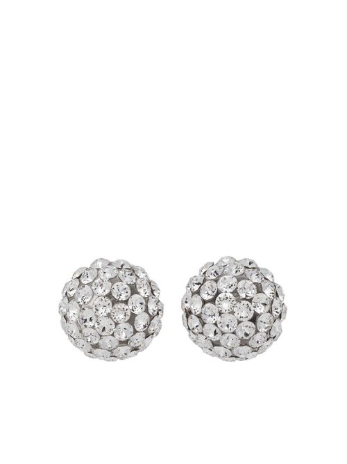 Crystal-embellished stud earrings - Silver