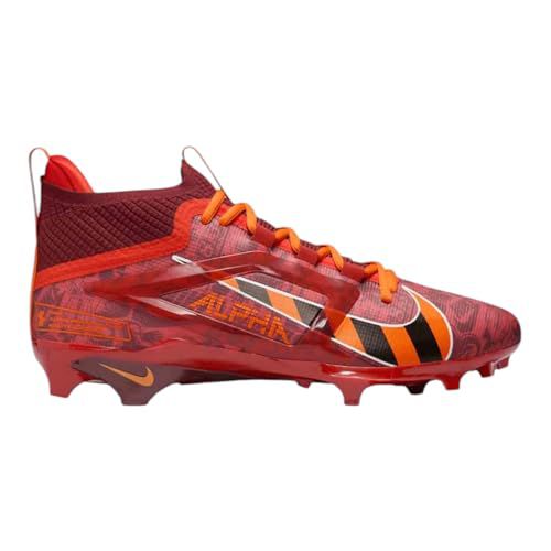 Nike Alpha Menace 4 Elite Football Cleats (FD7036-001, Black/Light Smoke Grey/Metallic Silver/White)