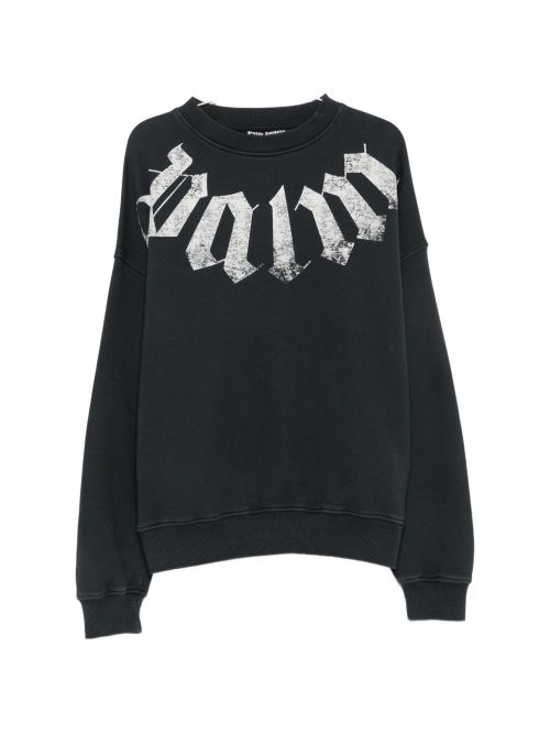 Logo-Printed Cotton Sweatshirt — Black