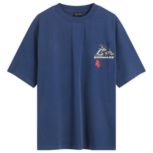 Men's GM Logo Wrapped T-Shirt Washed Blue