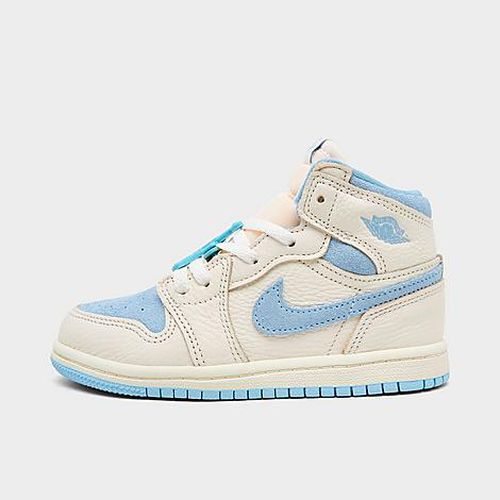 Kids Toddler Air Retro 1 High OG Casual Shoes in Pale Ivory/Psychic Blue/Coconut Milk