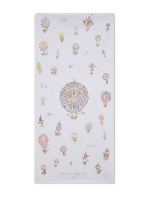 Hot Air Ballons blanket - White