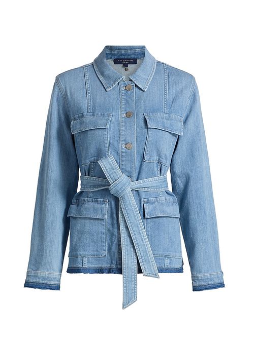 Women's Becca Tie-Waist Denim Utility Jacket - Light Indigo