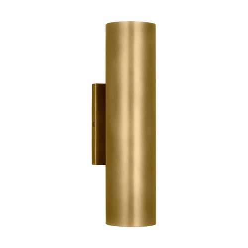 Natural Brass LED Outdoor Wall Mount from the Pressa Collection
