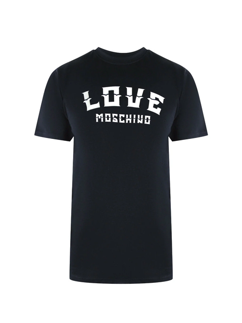 Love Moschino Bold Logo Black T-Shirt - Black