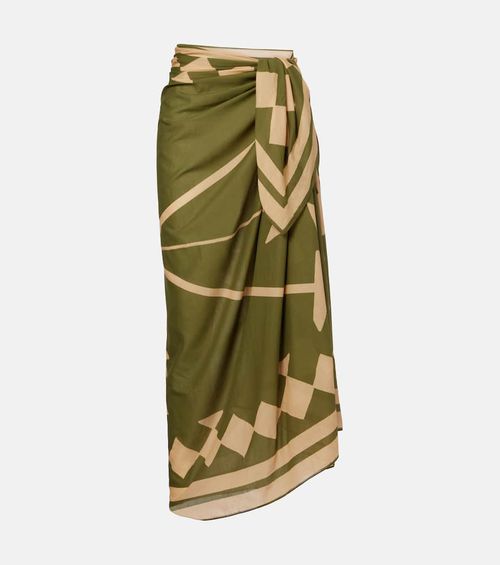 Cotton printed beach cover-up