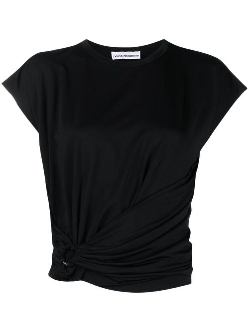 Side-wrap T-shirt - Black