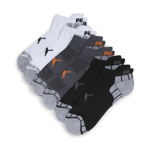 PUMA Men's Half Terry Low-Cut Socks 6 Pairs in Grey
