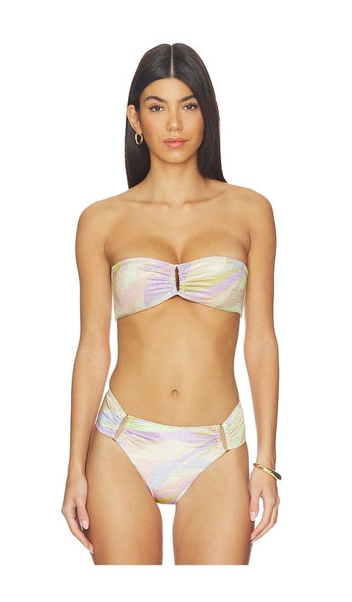 PQ Ring Bandeau Bikini Top in Lemon,Lavender. - M also in