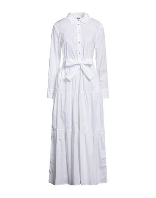 Alpha Studio Woman Midi dress Beige Size 8 Cotton, Elastane