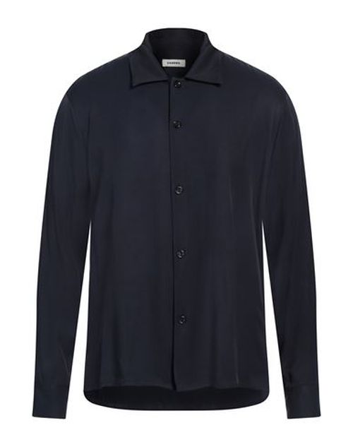 Sandro Man Shirt Midnight blue Size L Viscose