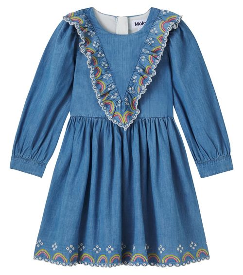 Cherinne broderie anglaise denim dress