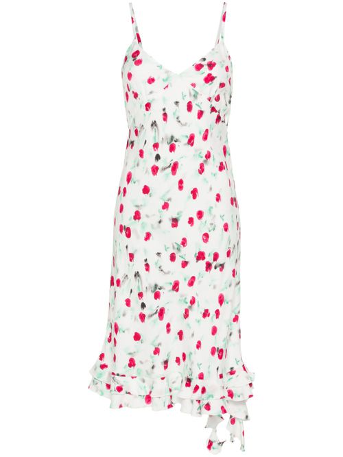 Reverie-print midi dress - White