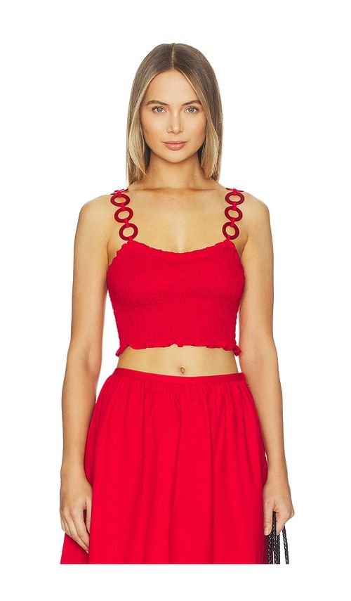 Saudade Solly Set Top in Red. L. Also in M, S