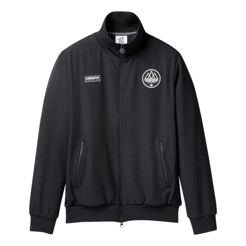 Men's originals x Spezial Crossover Chest Brand Logo Stand Collar Sports Jacket Black