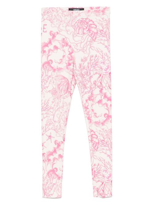 Underwater Barocco-print leggings - Neutrals