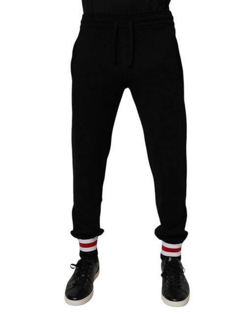 Virgin Wool Joggers — Black