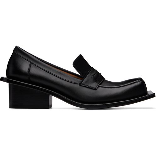 Black Barry Chunky Heel Loafers