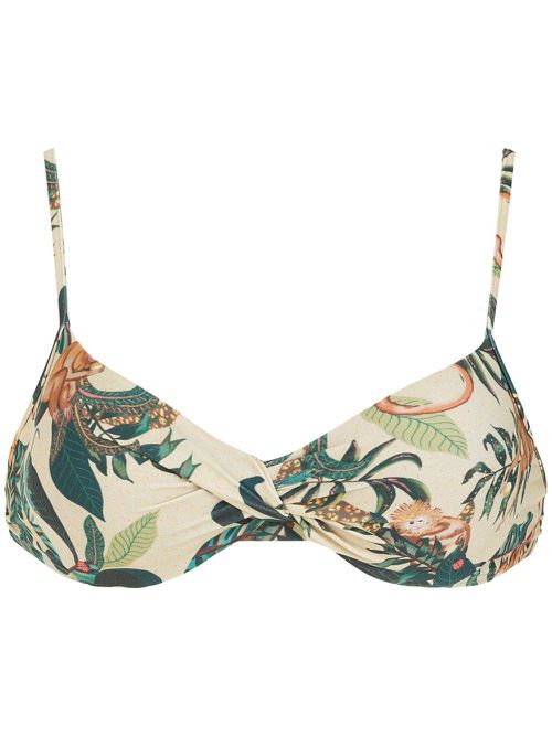Fiji estampado bikini top - Green