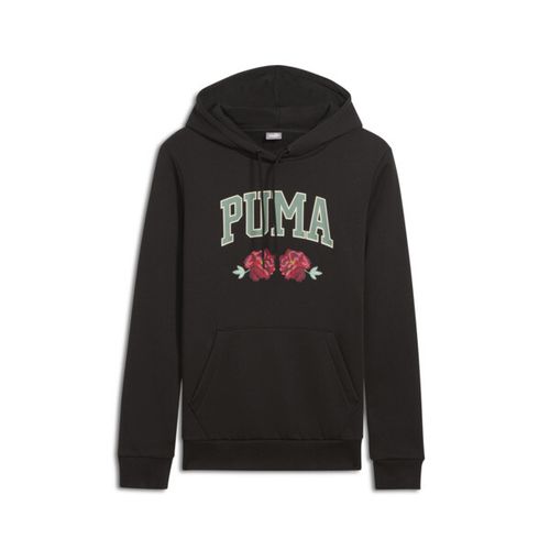 PUMA Faux Embroidered Floral Women's Hoodie in Black