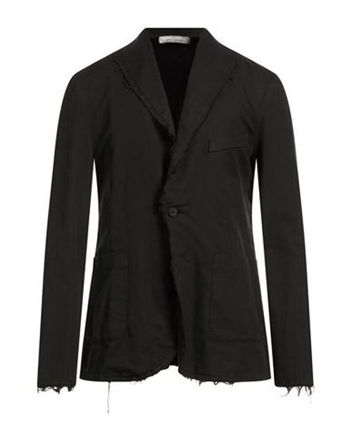 Man Blazer Black Size 34 Linen, Cotton, Elastane