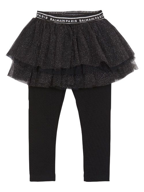 Glitter tutu leggings - Black