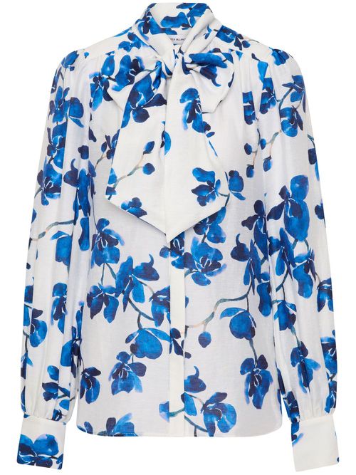 Floral-motif blouse - White