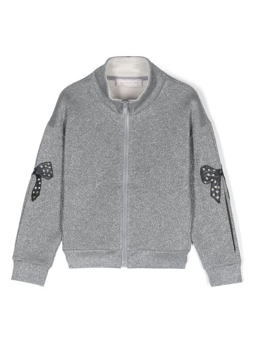 Lurex zip-up sweatshirt - Grey