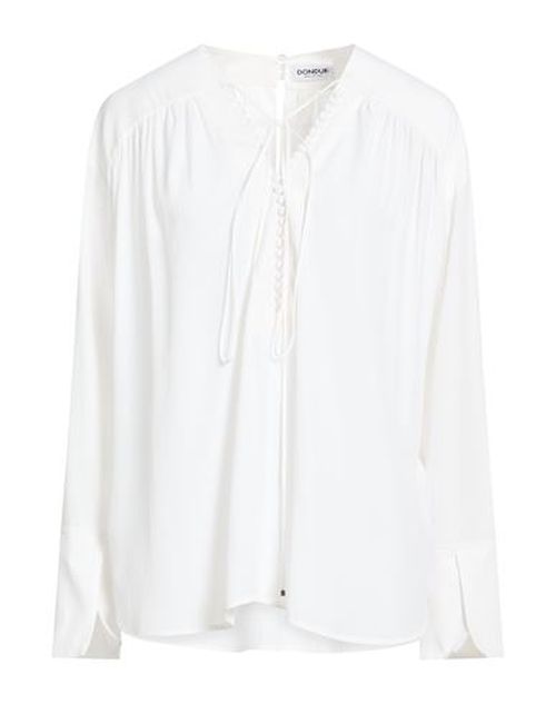 Woman Top White Size 4 Acetate, Silk