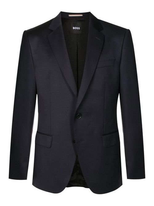 H huge blazer in navy blue virgin wool