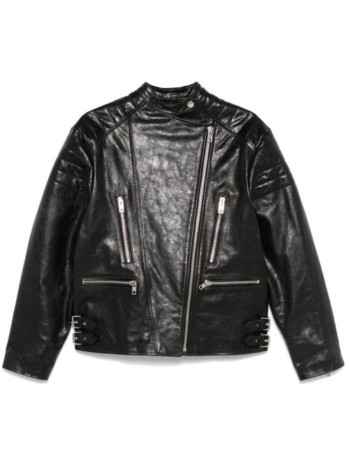 Leather-Like Biker Jacket
