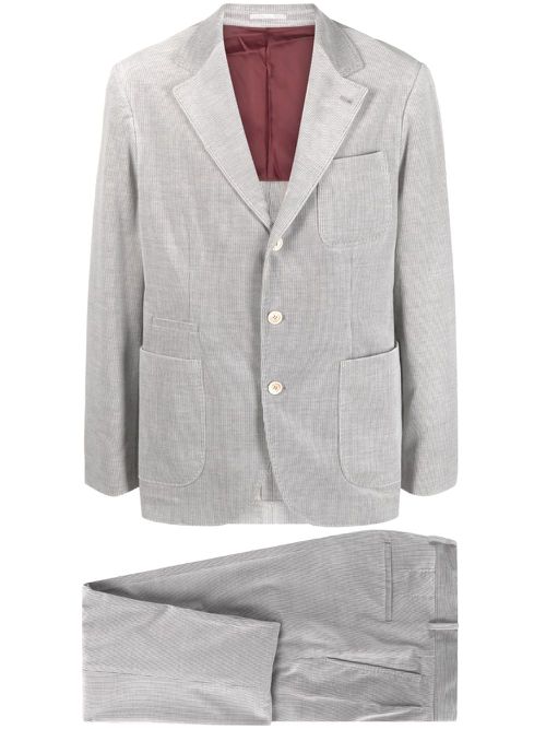 Single-breasted corduroy suit - Grey