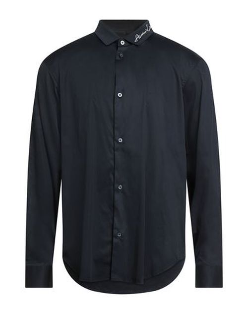 Man Shirt Midnight blue Size M Cotton, Elastane