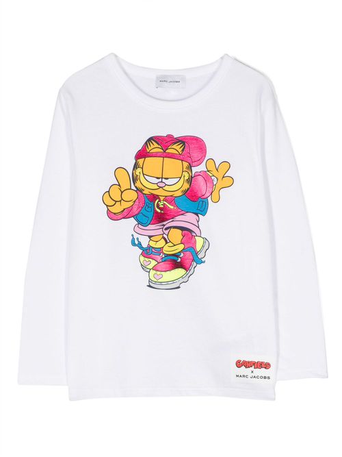 X Garfield long-sleeved T-shirt - White