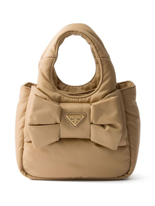 Padded Re-Nylon mini bag - Neutrals