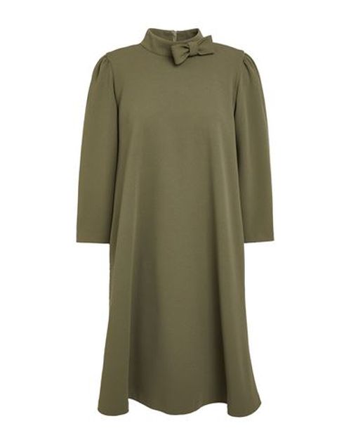 Woman Mini dress Military green Size 10 Polyurethane, Elastane