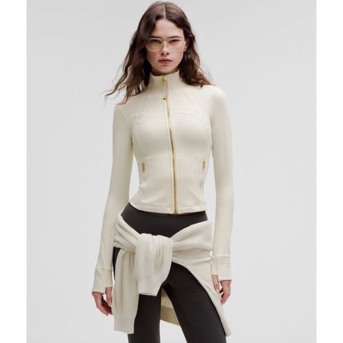 Lululemon – Women's Define Cropped Jacket Nulu – Color Gold/White – Size 18