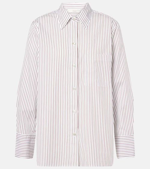 Striped cotton poplin shirt