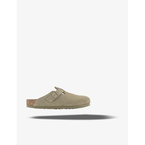 Mens Faded Khaki Boston Suede Clogs
