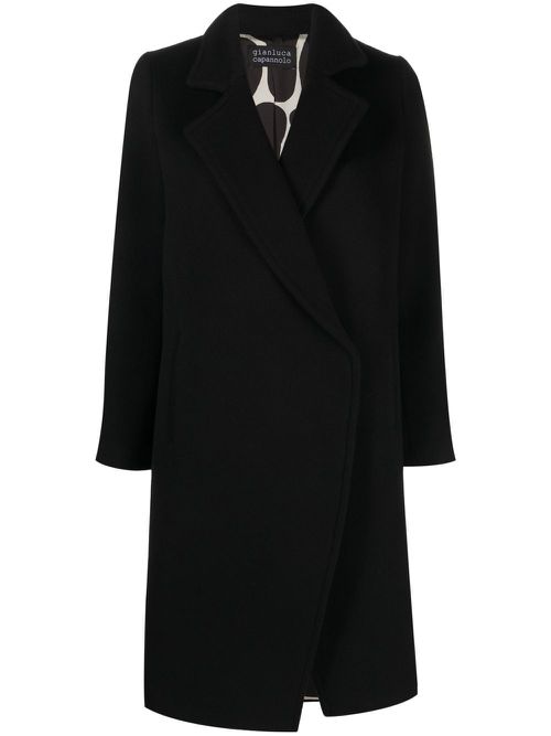 Double-breasted tailored coat - Black