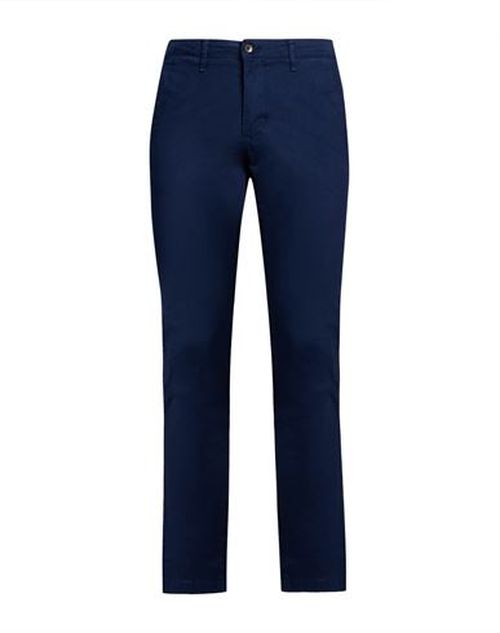 Man Pants Navy Size 42 Cotton, Elastane