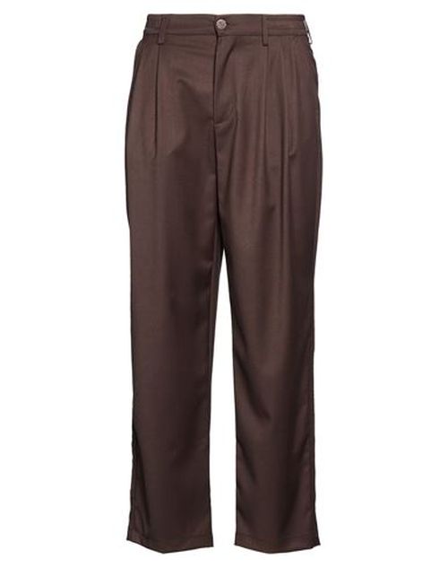 Man Pants Dark brown Size M Polyester, Viscose, Elastane