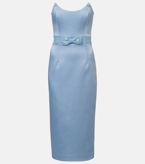 Kai embellished satin bustier dress