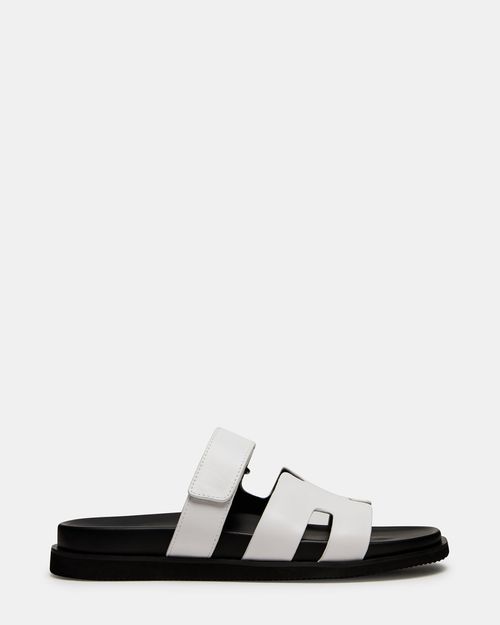 Steve Madden Men's Maiven Slide Sandals - White - - Leather