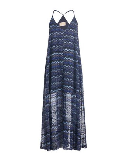 Woman Midi dress Midnight blue Size 6 Polyamide, Metallic Polyester, Polyester, Viscose