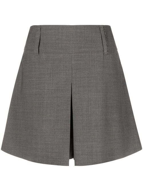 Tailored wide-leg shorts - Grey