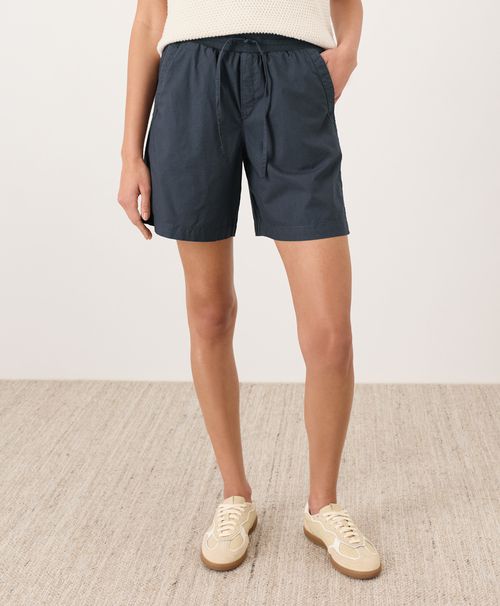 Women's Steel Blue Stretch Poplin Short