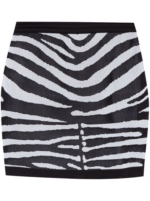 Zebra-print skirt - Black